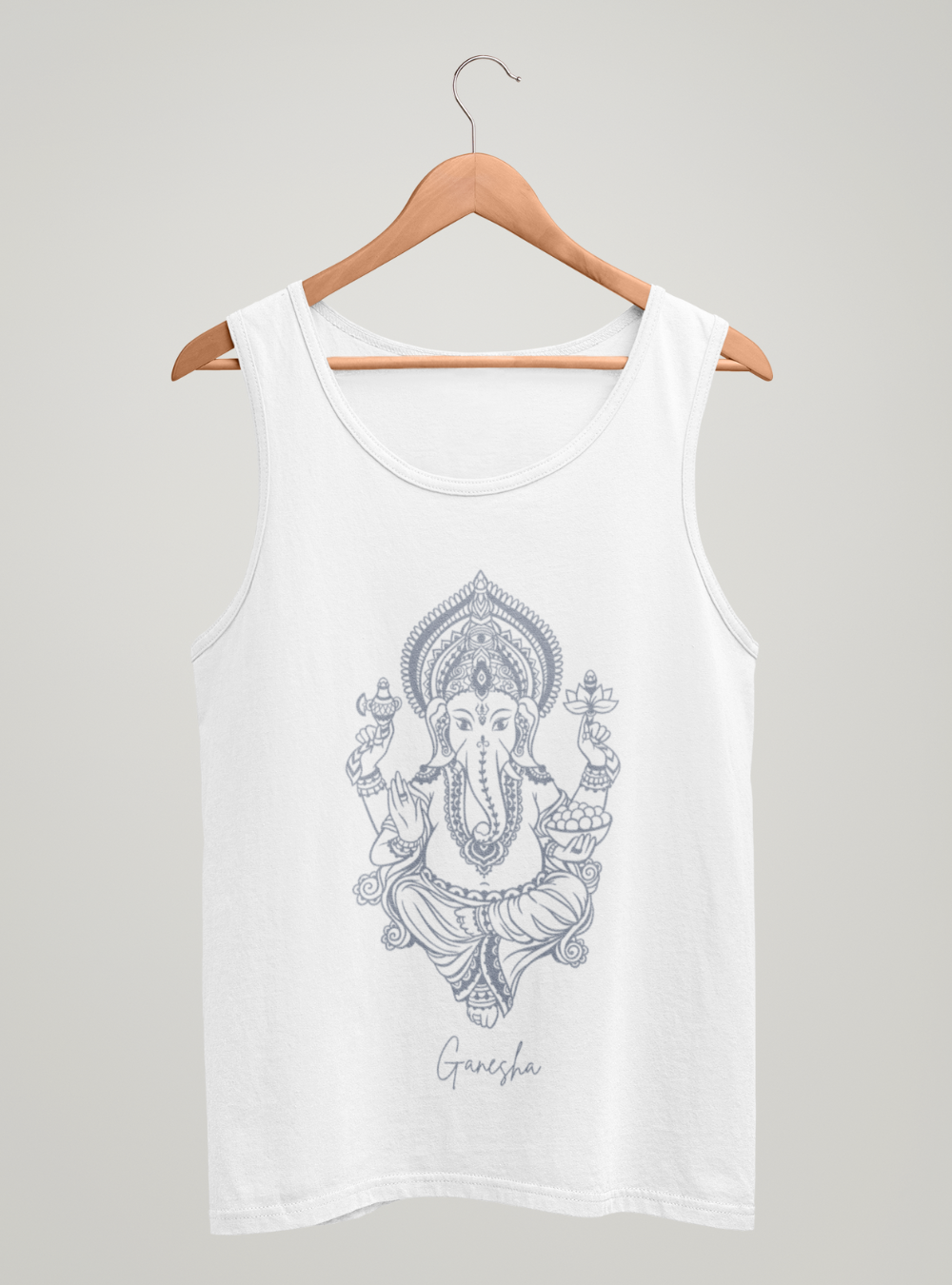 Ganesha's Blessings | Premium Cotton Mens Tank Top