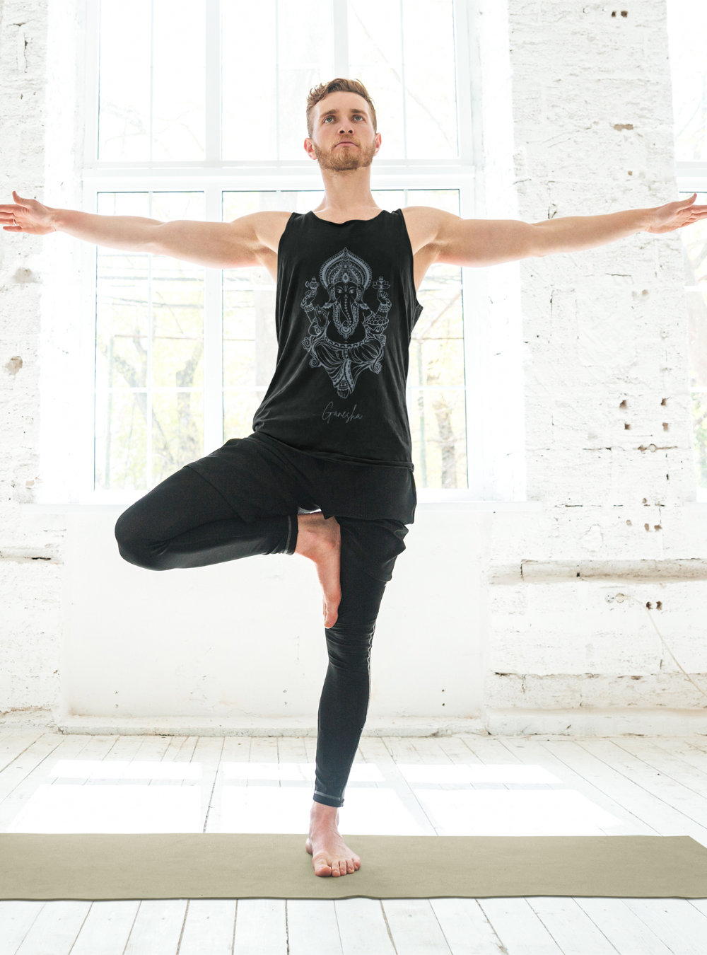 Ganesha's Blessings | Premium Cotton Mens Tank Top