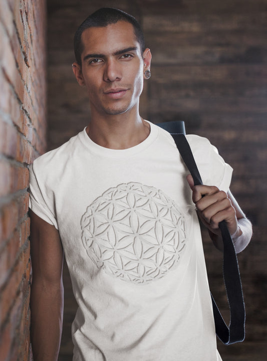 Flower Of Life - White | Premium Organic Mens T-Shirt