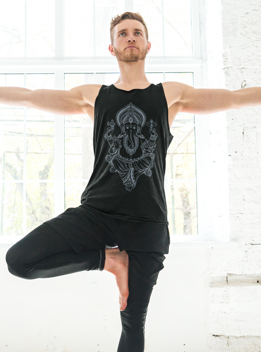 Ganesha's Blessings | Premium Cotton Mens Tank Top