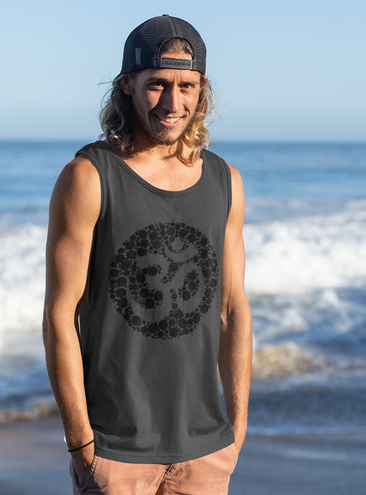 Om Black Pearls | Premium Cotton Mens Tank Top