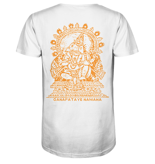 Om Ganesha (backprint) | Premium Organic Mens T-Shirt