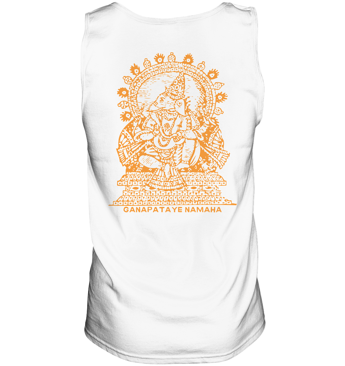 Om Ganesha (backprint) | Premium Cotton Mens Tank Top