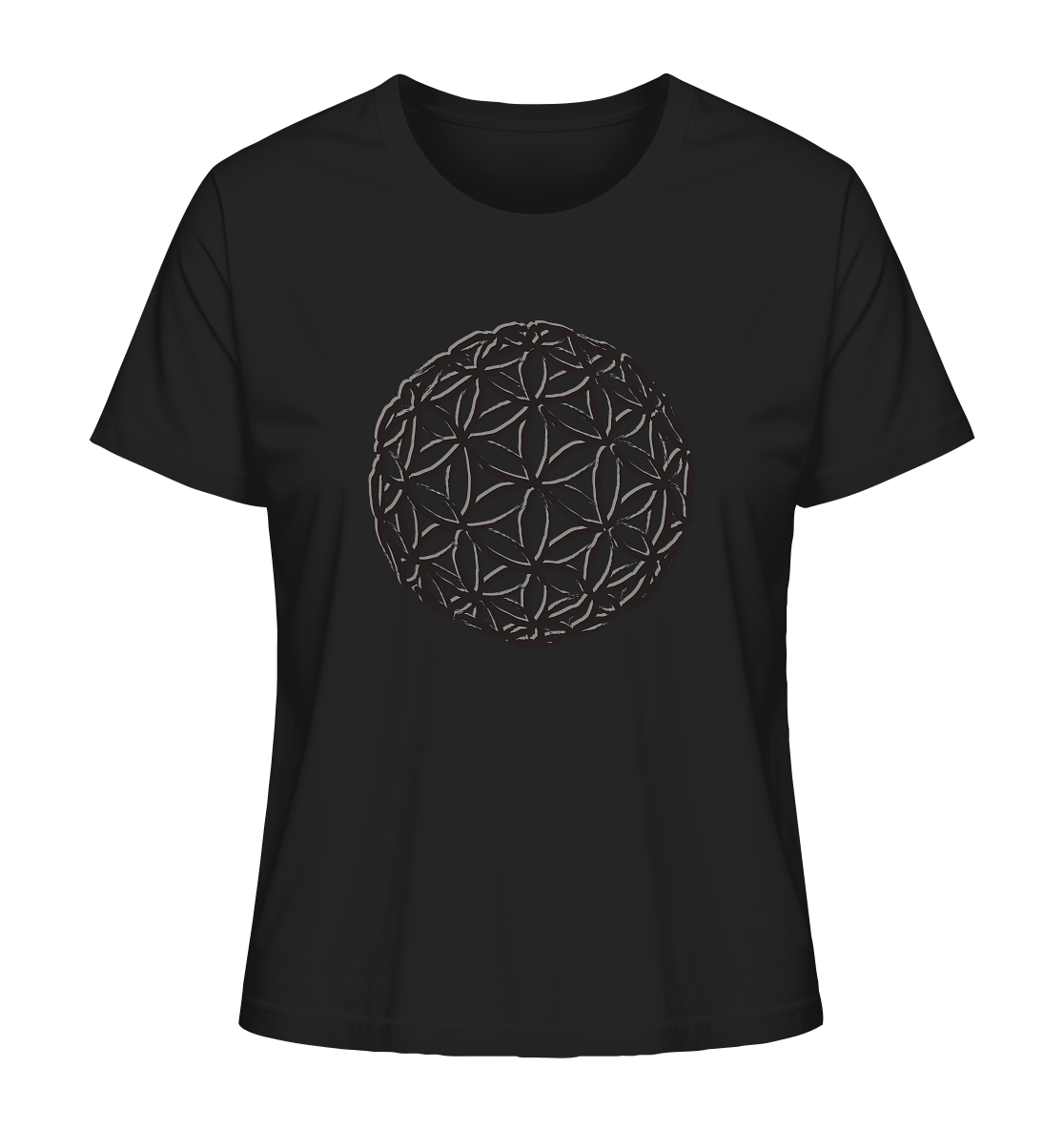 Flower Of Life - Black | Premium Organic Ladies T-Shirt