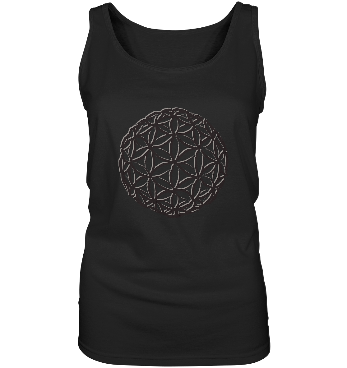 Flower Of Life - Blk Edt | Premium cotton ladies tank top