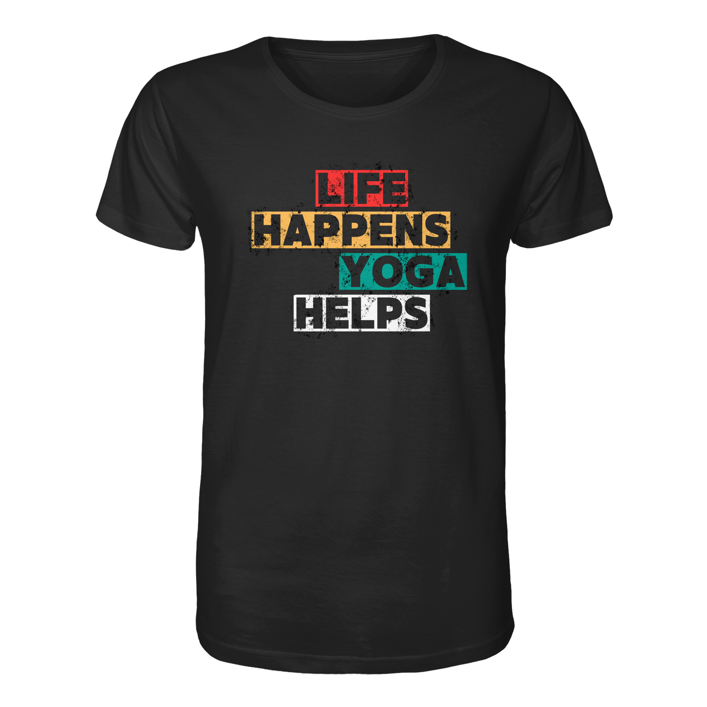 Yoga Helps | Premium Organic Mens T-Shirt