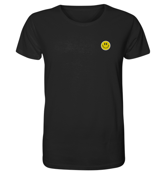 Be Happy | Premium Organic Mens T-Shirt (Stick)
