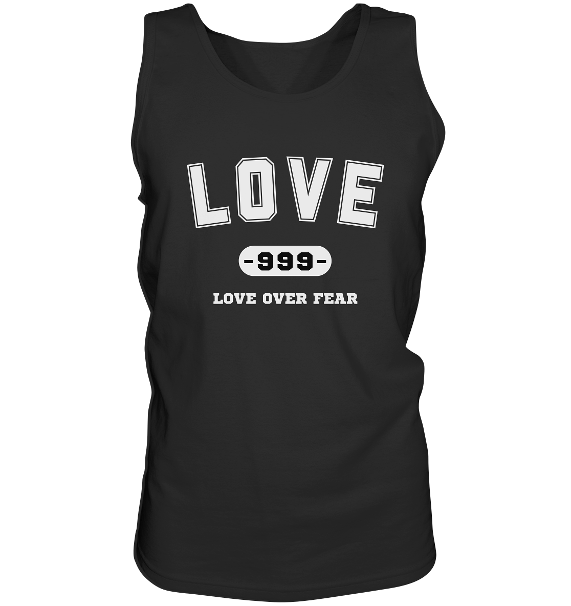 999 Love Over Fear (backprint) | Premium Cotton Mens Tank Top