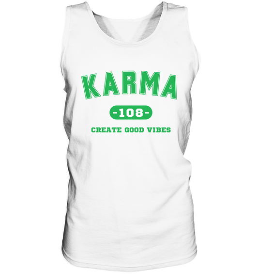 Karma 108 (backprint) | Premium Cotton Mens Tank Top