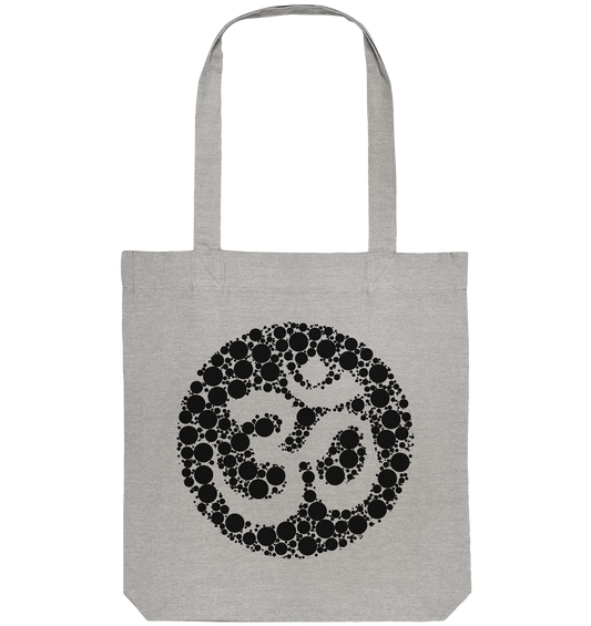 Om Black Pearls | Organic Canvas Tote Bag