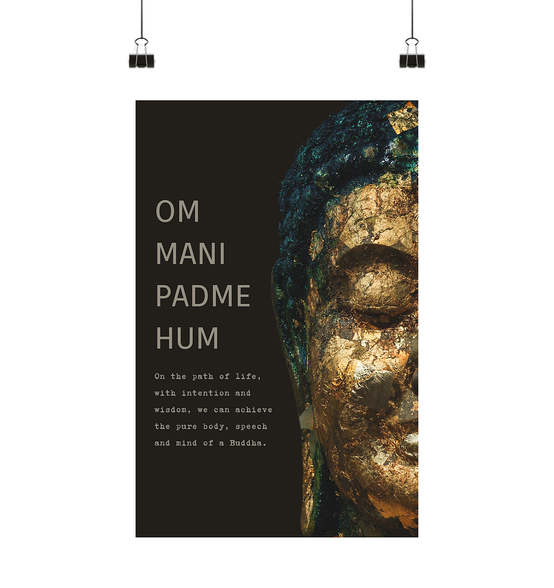 Om Mani Padme Hum | Art Print Poster Din A2 (portrait)