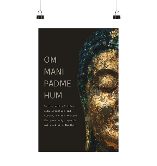 Om Mani Padme Hum | Art Print Poster Din A4 (hoch)