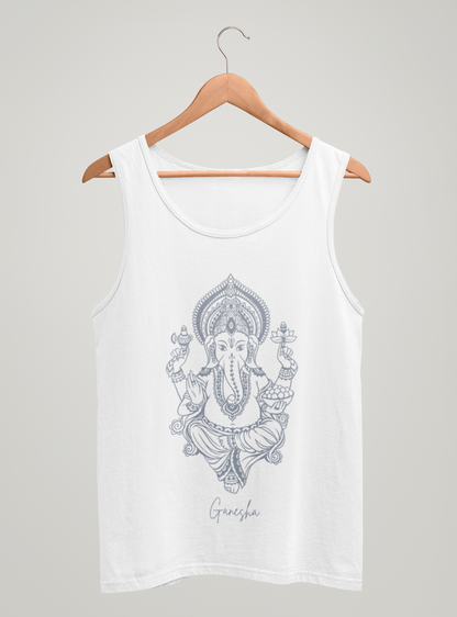Ganesha's Blessings | Premium Cotton Mens Tank Top