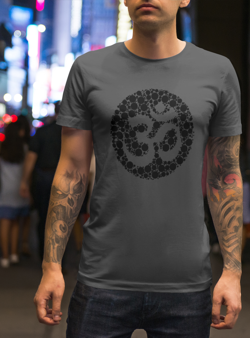 Om Black Pearls | Premium Organic Mens T-Shirt