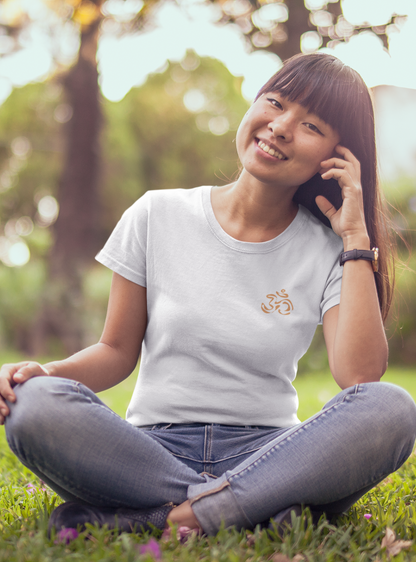 Om Ganesha (backprint) | Premium Organic Ladies T-Shirt