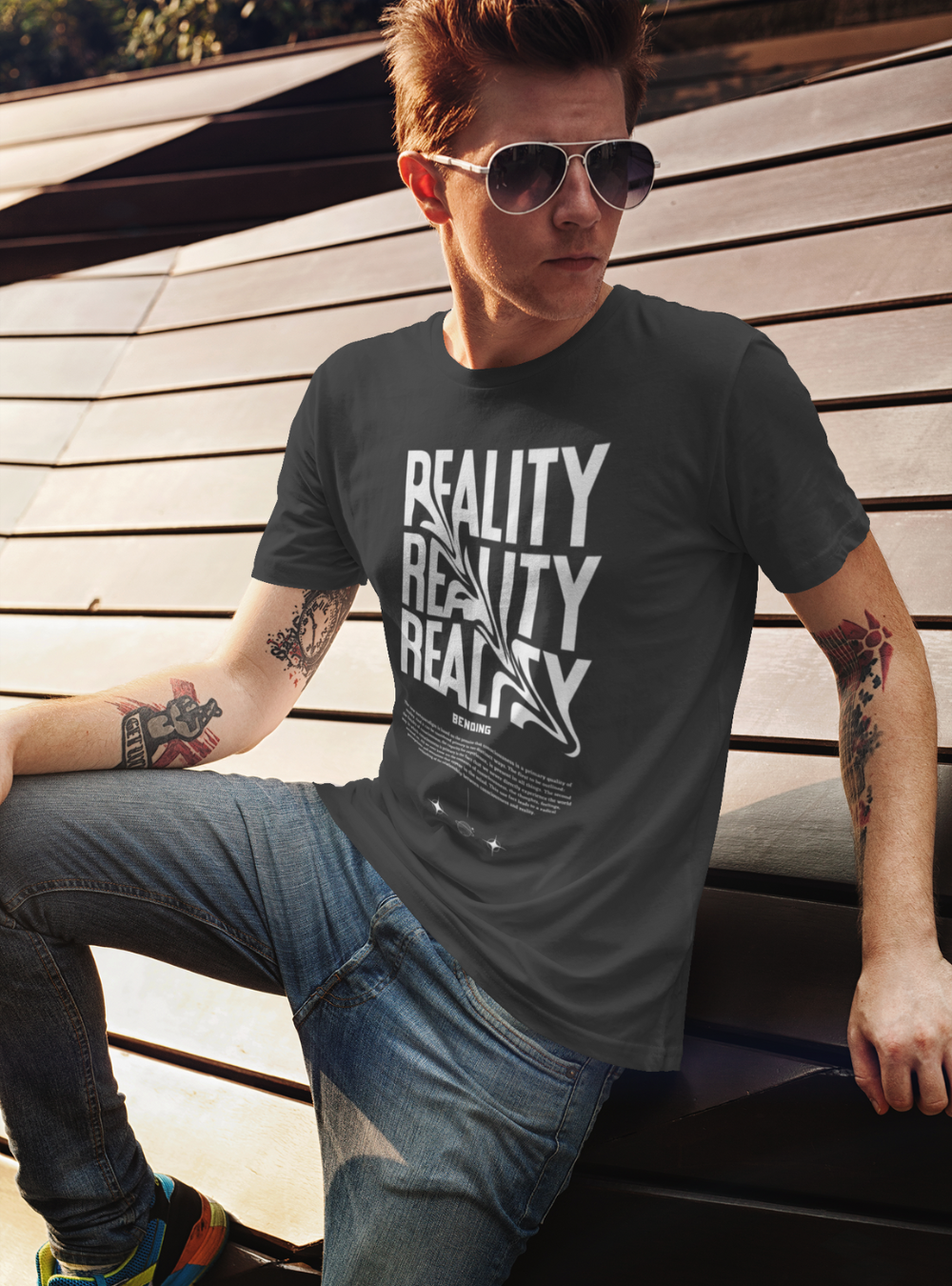 Bending Reality | Premium Organic Mens T-Shirt