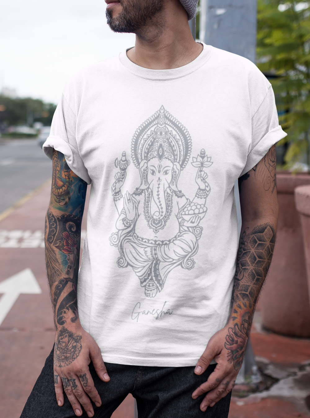 Ganesha's Blessings | Premium Organic Men's T-Shirt