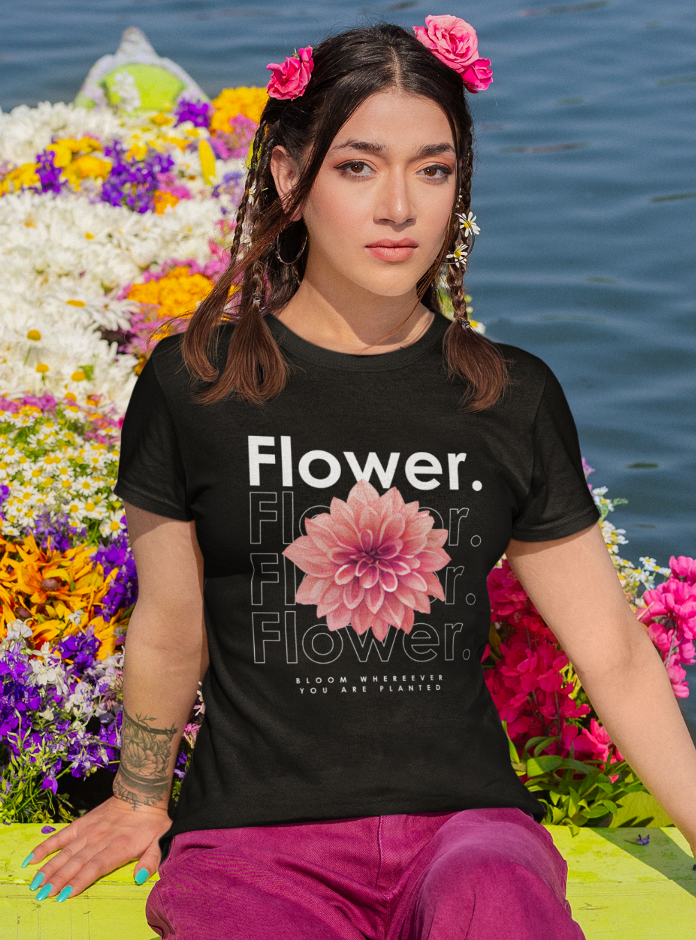 Flower. | Premium Organic Ladies T-Shirt