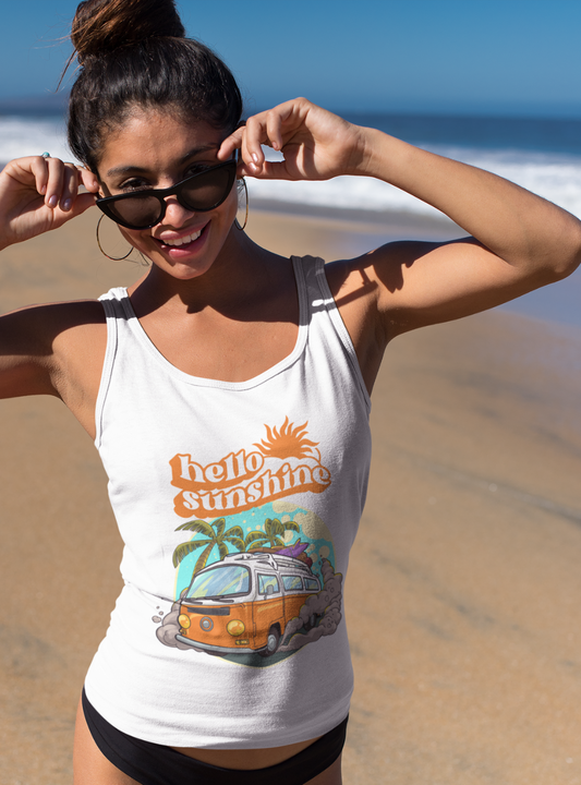 Hello Sunshine | Premium Cotton ladies Tank Top