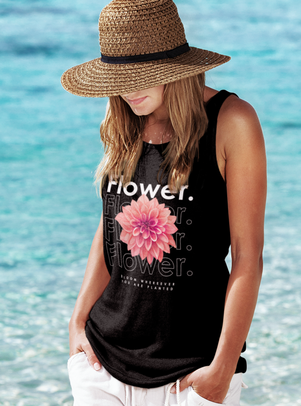 Flower. | Premium cotton ladies tank top