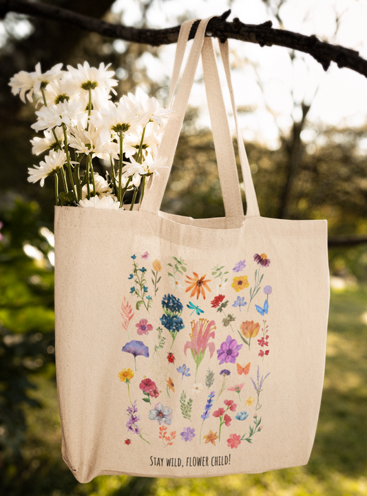 Stay Wild Flower Child | Premium Organic Tote Bag