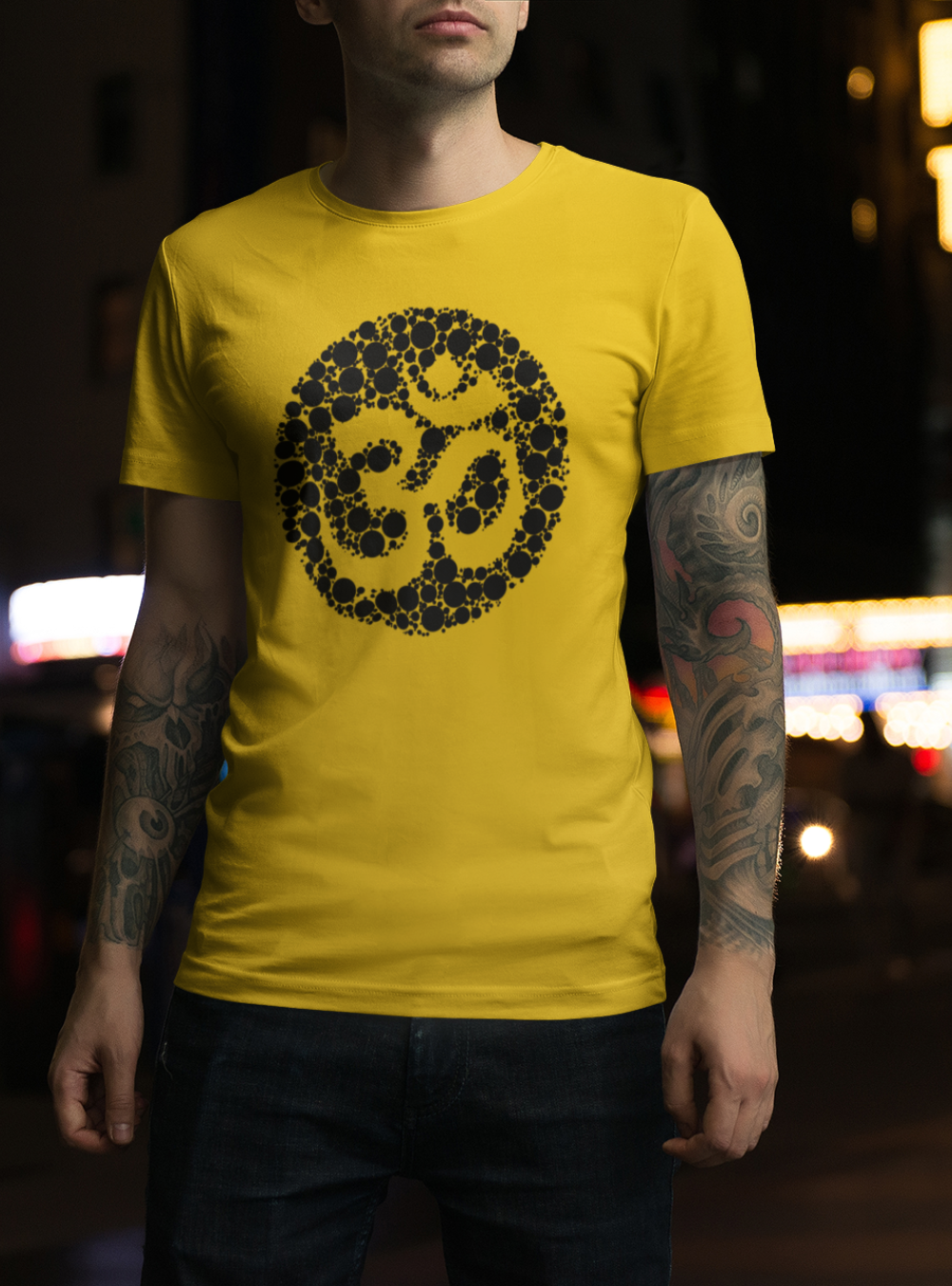 Om Black Pearls | Premium Organic Mens T-Shirt