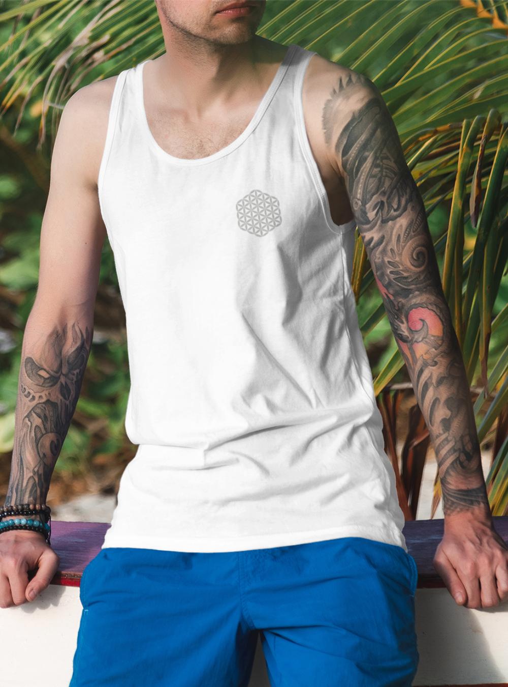 Flower Of Life | Premium Cotton Mens Tank Top