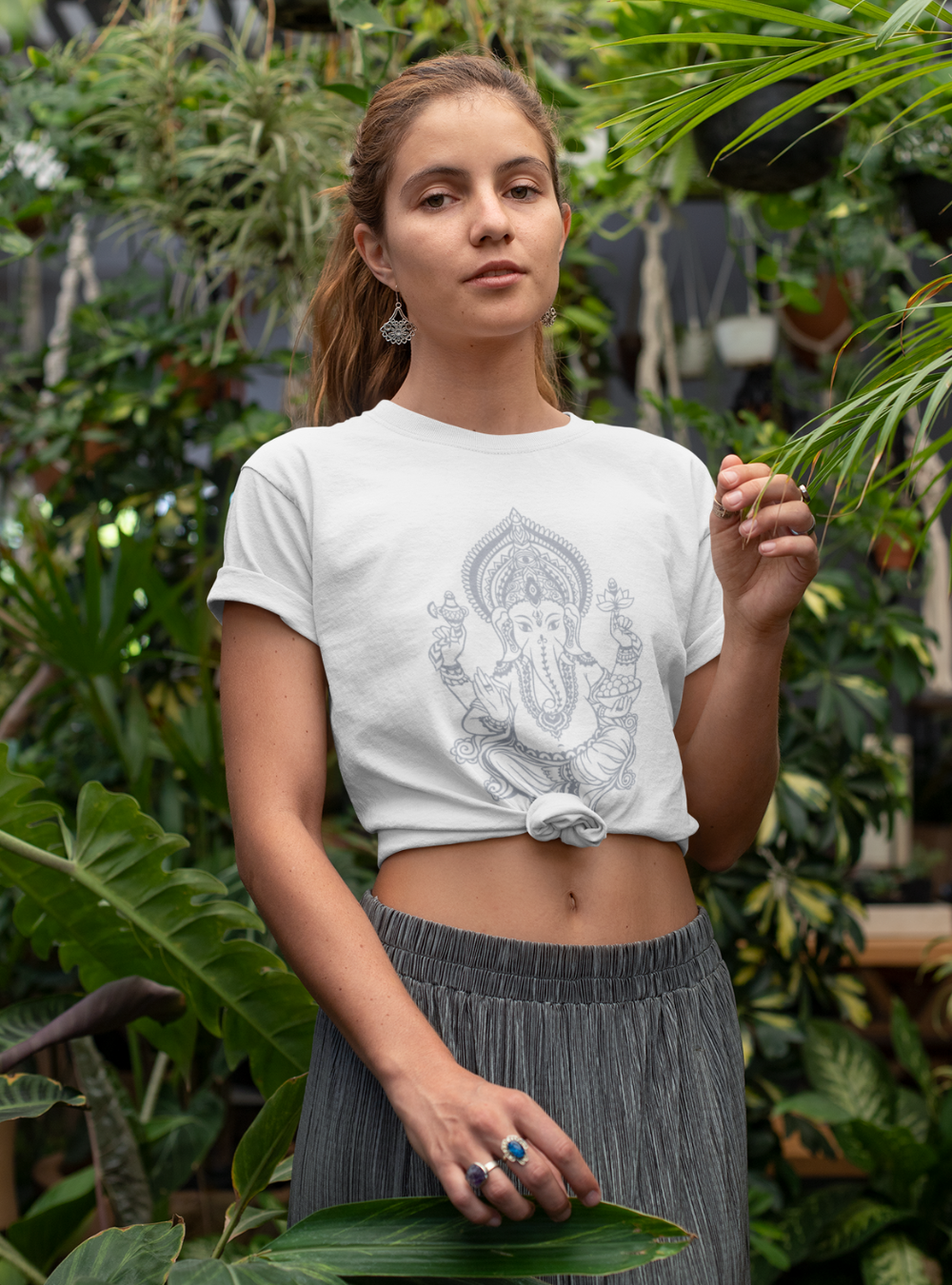 Ganesha's Blessings | Premium Organic Ladies T-Shirt