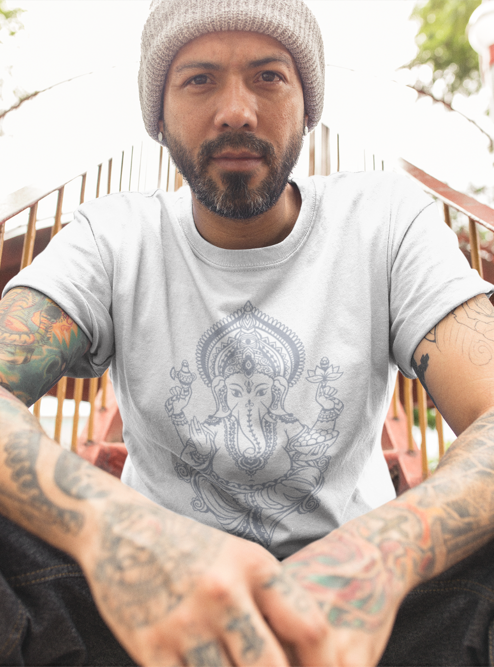 Ganesha's Blessings | Premium Organic Men's T-Shirt