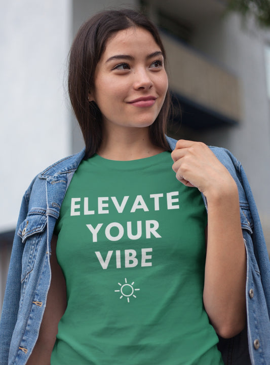 Elevate Your Vibe | Premium Organic Ladies T-Shirt