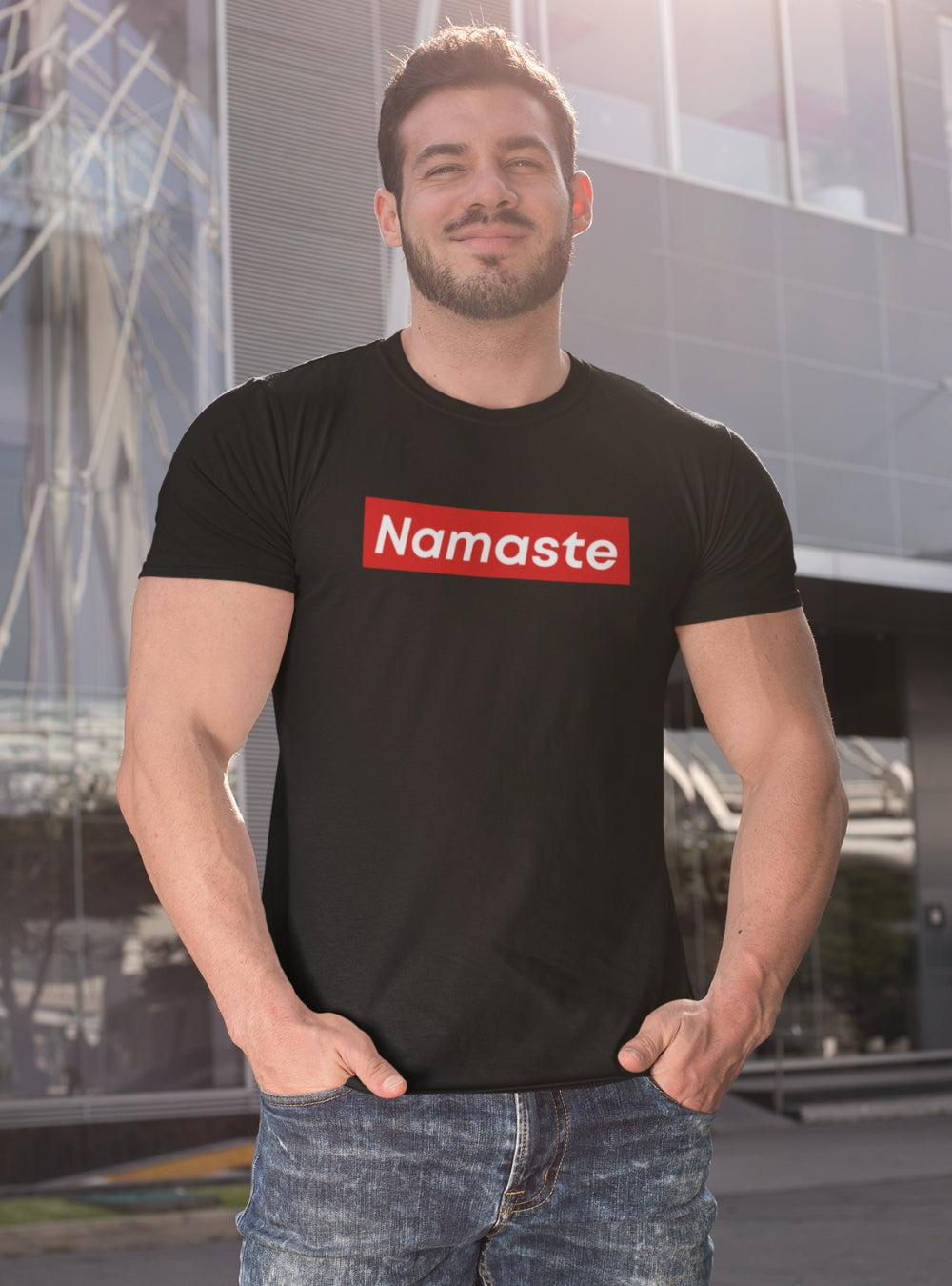 Namaste | Premium Organic Mens T-Shirt