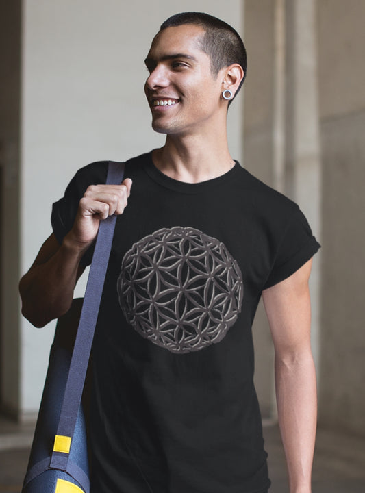Flower Of Life - Black | Premium Organic Mens T-Shirt