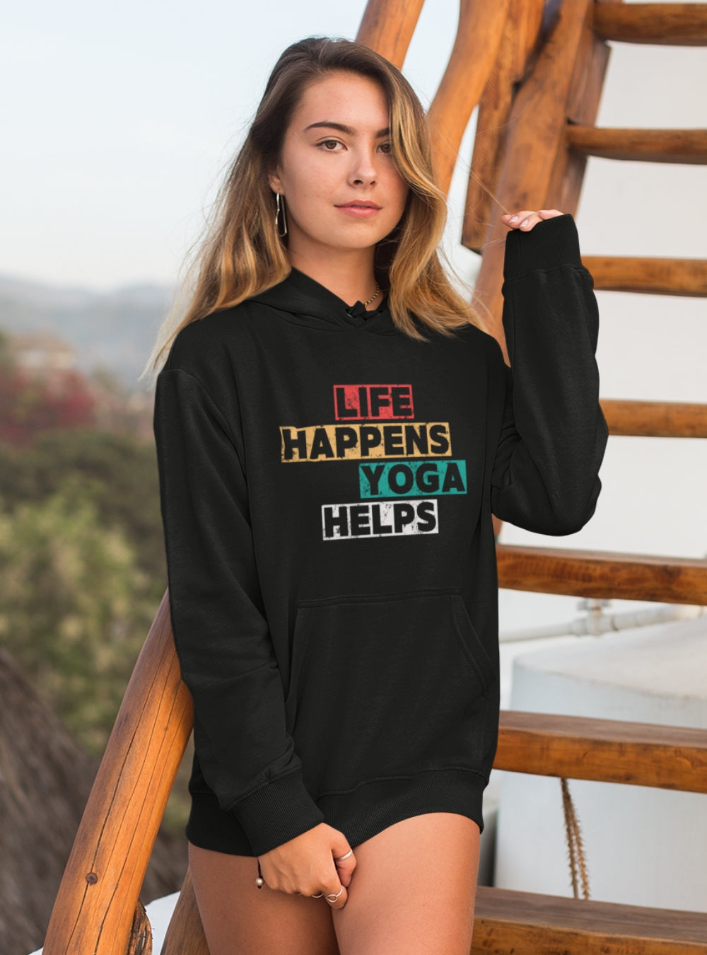 Yoga Helps | Premium Organic Unisex Hoodie