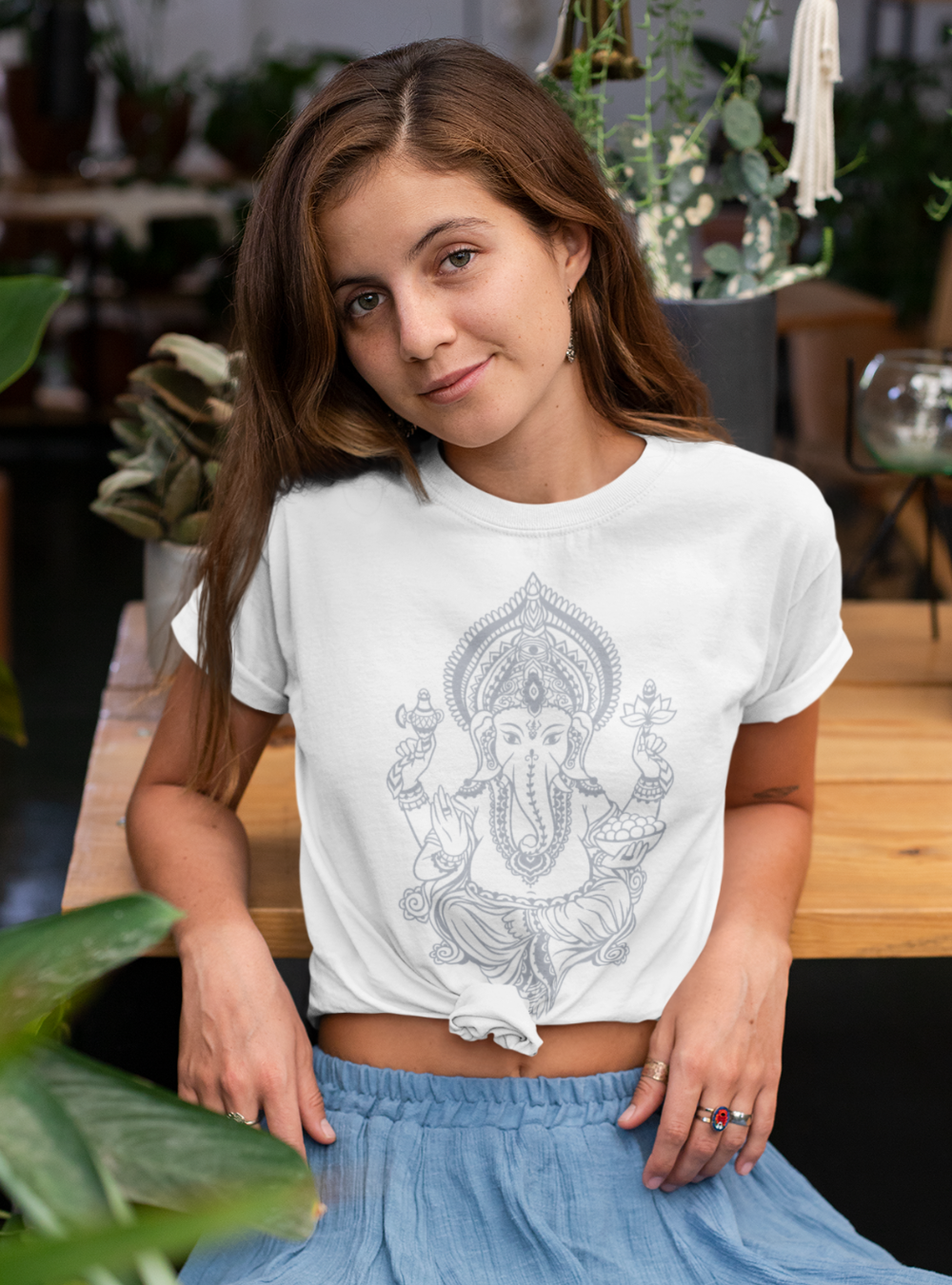 Ganesha's Blessings | Premium organic ladies t-shirt