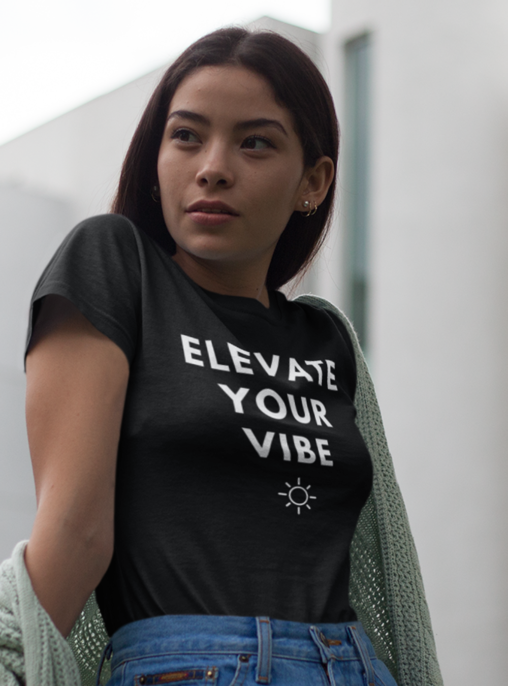 Elevate Your Vibe | Premium Organic Ladies T-Shirt