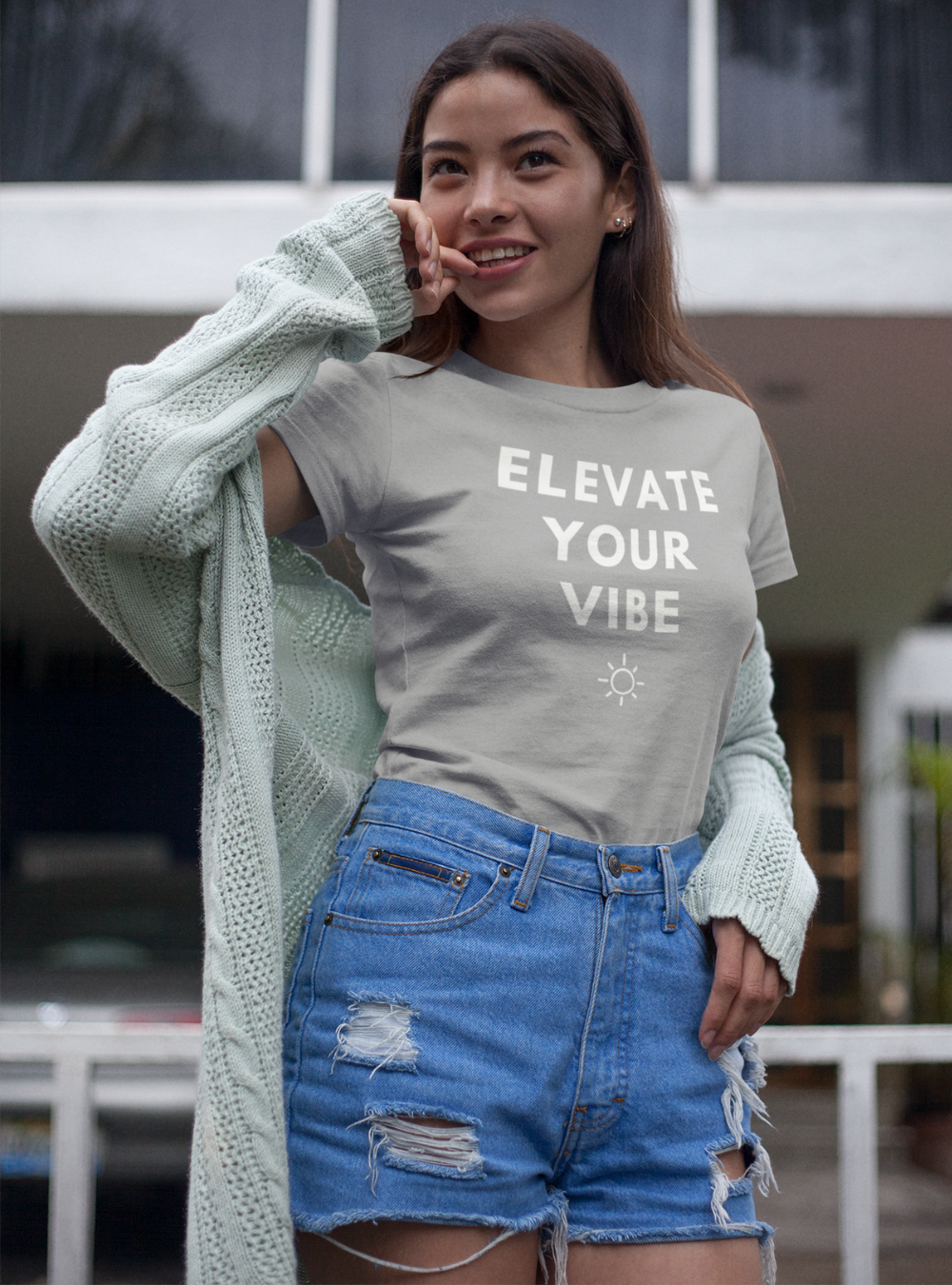 Elevate Your Vibe | Premium Organic Ladies T-Shirt