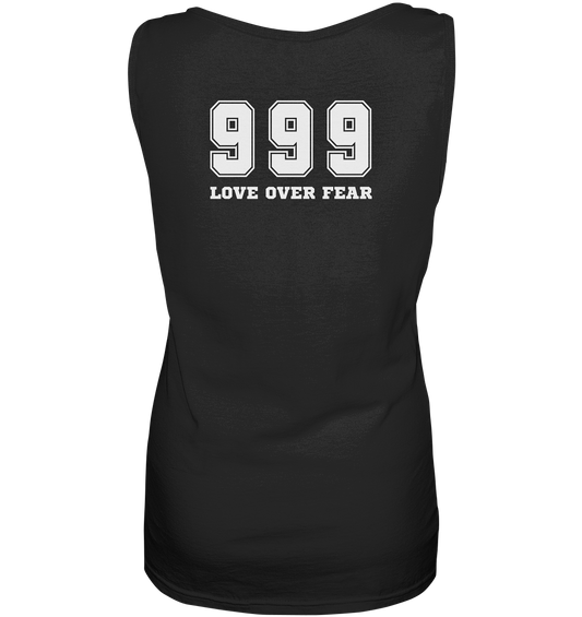 999 Love Over Fear (backprint) | Premium cotton ladies tank top