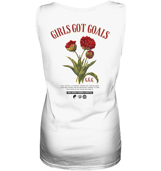 Girls Got Goals (backprint) | Premium Cotton Ladies Tank Top