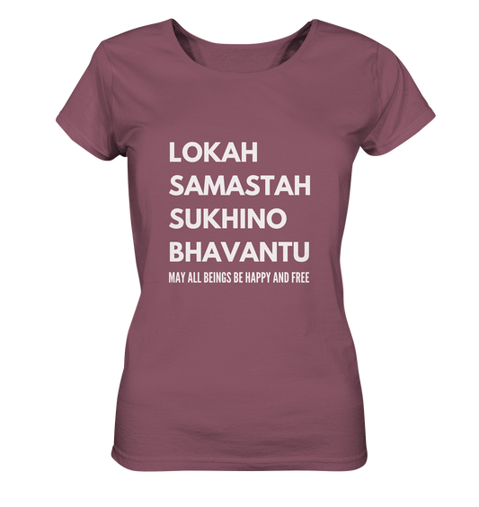 Lokah Samastah Mantra | Premium Organic Ladies T-Shirt