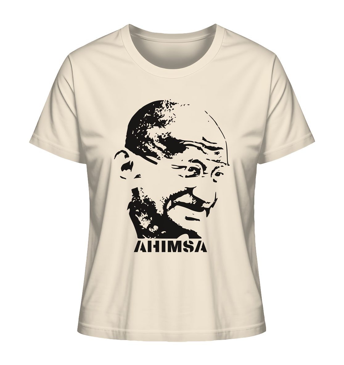 Gandhi Ahimsa | Premium Organic Ladies T-Shirt