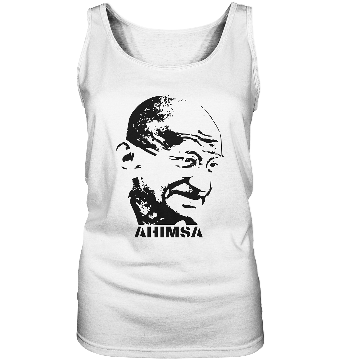 Gandhi Ahimsa | Premium Cotton Ladies Tank Top