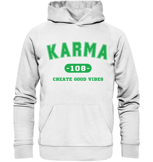 Karma 108 (backprint) | Premium Organic Hoodie