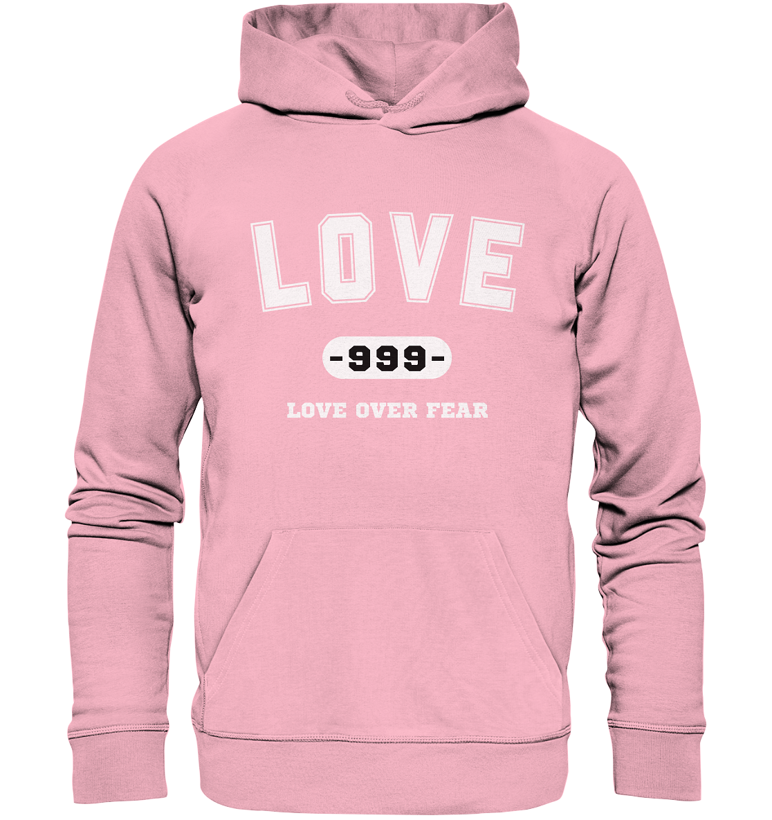 999 Love Over Fear (backprint) | Premium Organic Unisex Hoodie