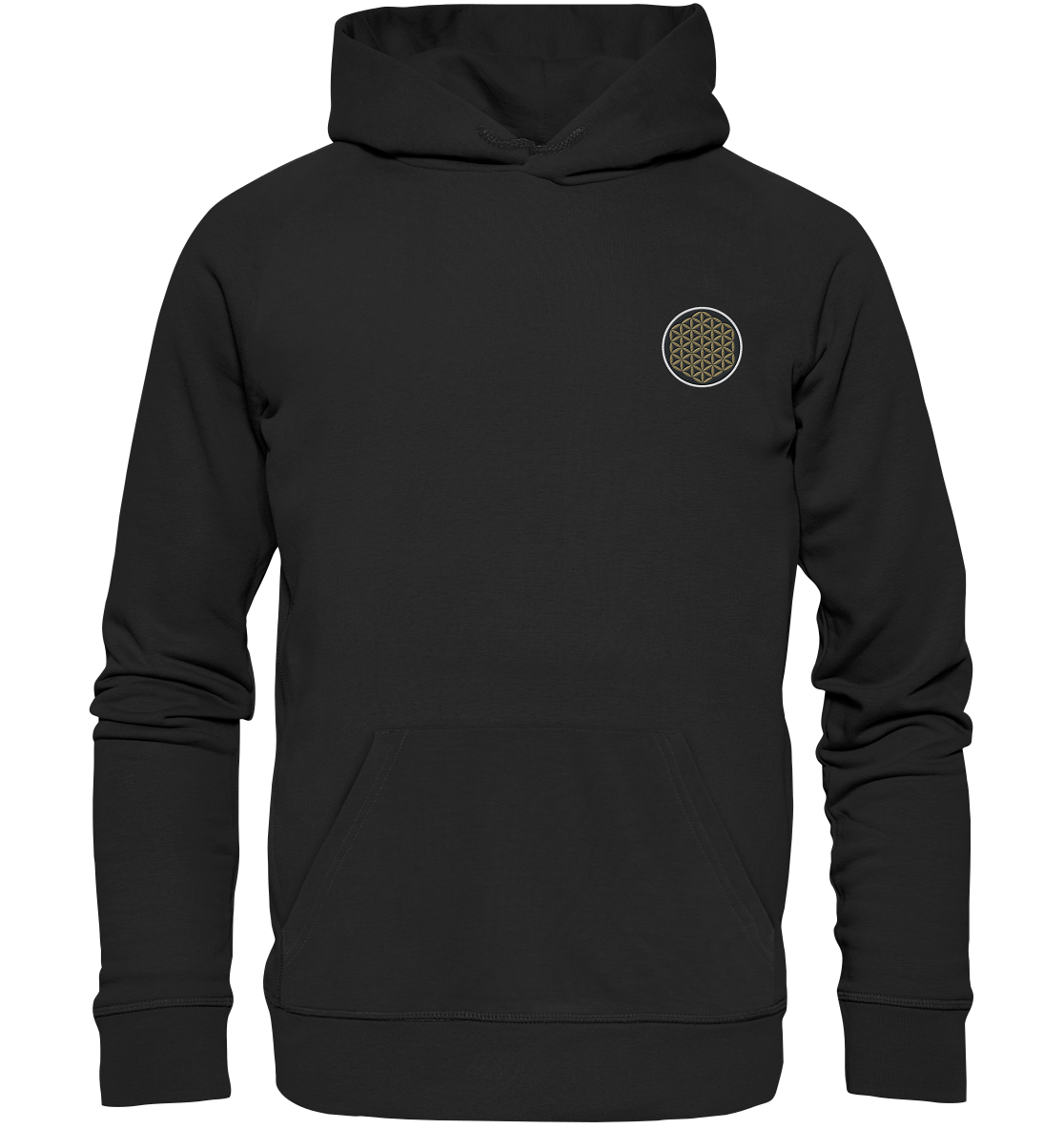 Golden Flower of Life | Premium Organic Unisex Hoodie (Stick)