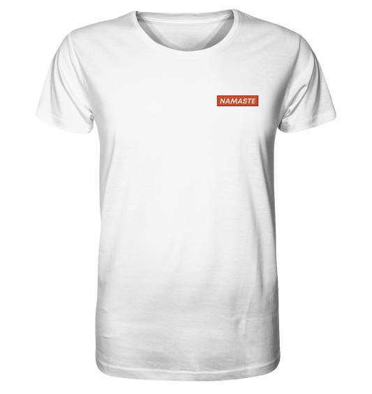 Namaste | Premium Organic Mens T-Shirt (Embroidered)