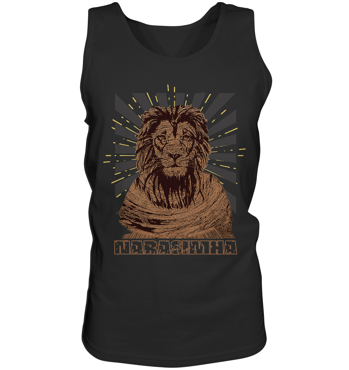 Lion-God Narasimha | Premium Cotton Mens Tank Top
