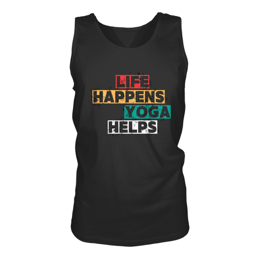 Yoga Helps | Premium Cotton Mens Tank Top