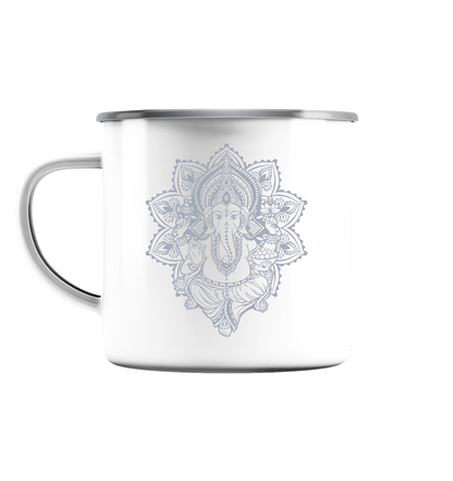 Ganesh Mantra | Enamel Mug (Silver)