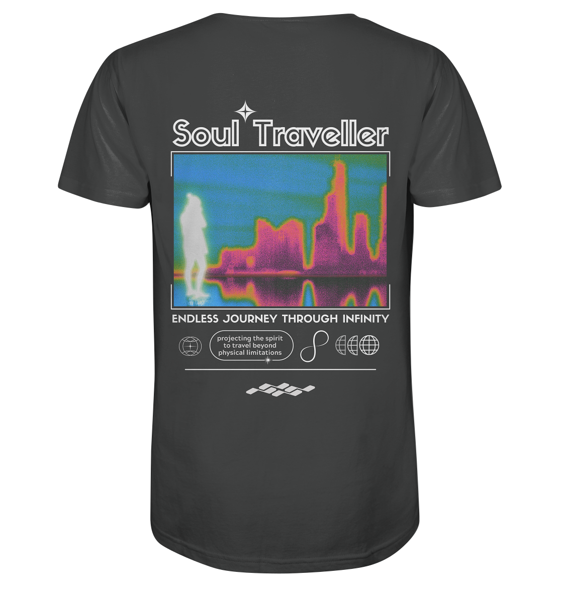 Soul Traveller (backprint) | Premium Organic Mens T-Shirt