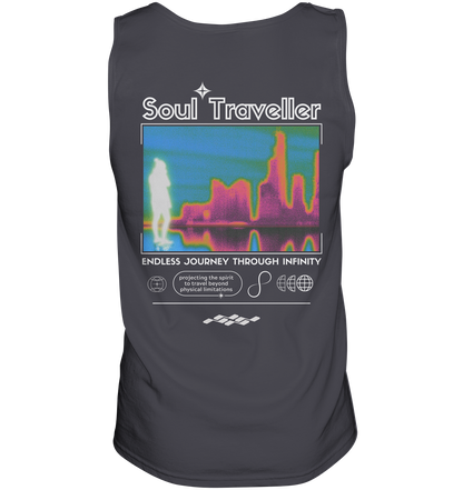 Soul Traveller (backprint) | Premium Cotton Mens Tank Top